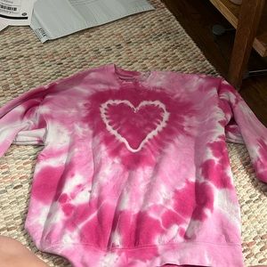 Urban Outfitters pink heart sweatshirt